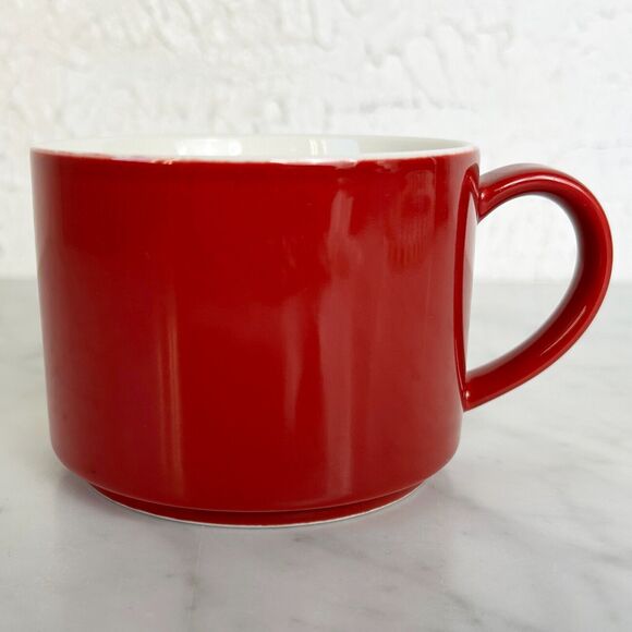 Starbucks Cranberry Red Embossed White Logo - 2014 Starbucks Coffee Cup 12 fl oz - Picture 4 of 7